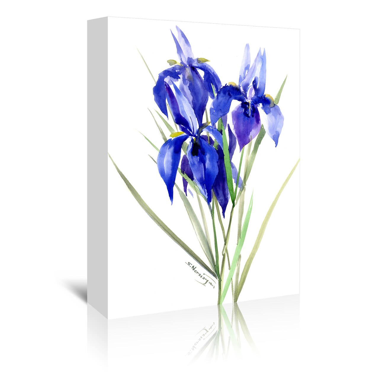 Iris Flowers  by Suren Nersisyan  Gallery Wrapped Canvas - Americanflat